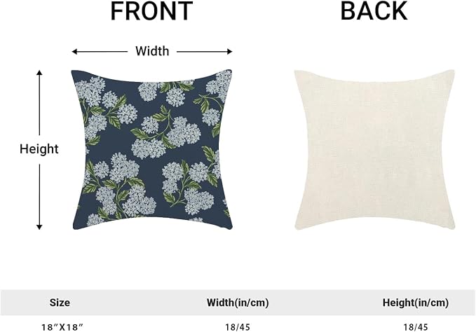 AEIOAE Spring Pillow Covers 18x18 Inch Set of 2, Floral Summer Outdoor Seasonal - Image 5
