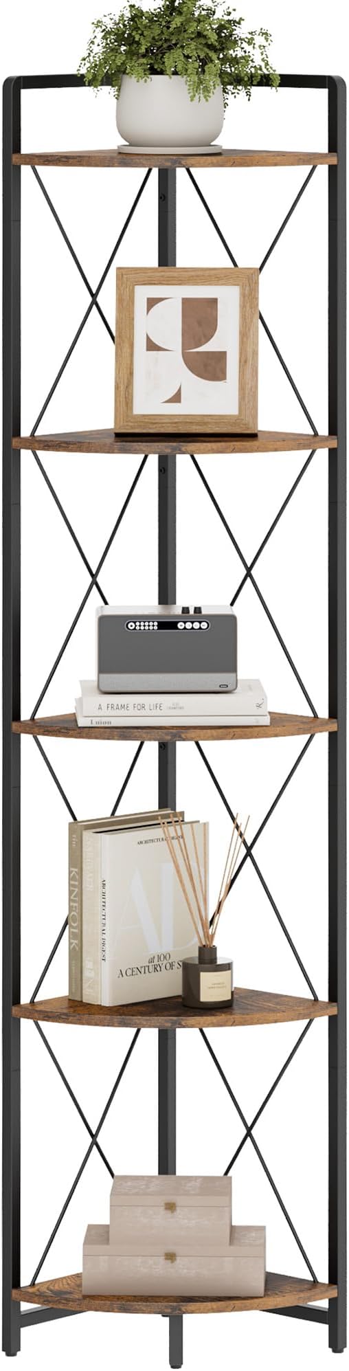 5 Tier Corner Shelf Stand, Metal Corner Shelf, Plant Stand Display Shelf - Image 8