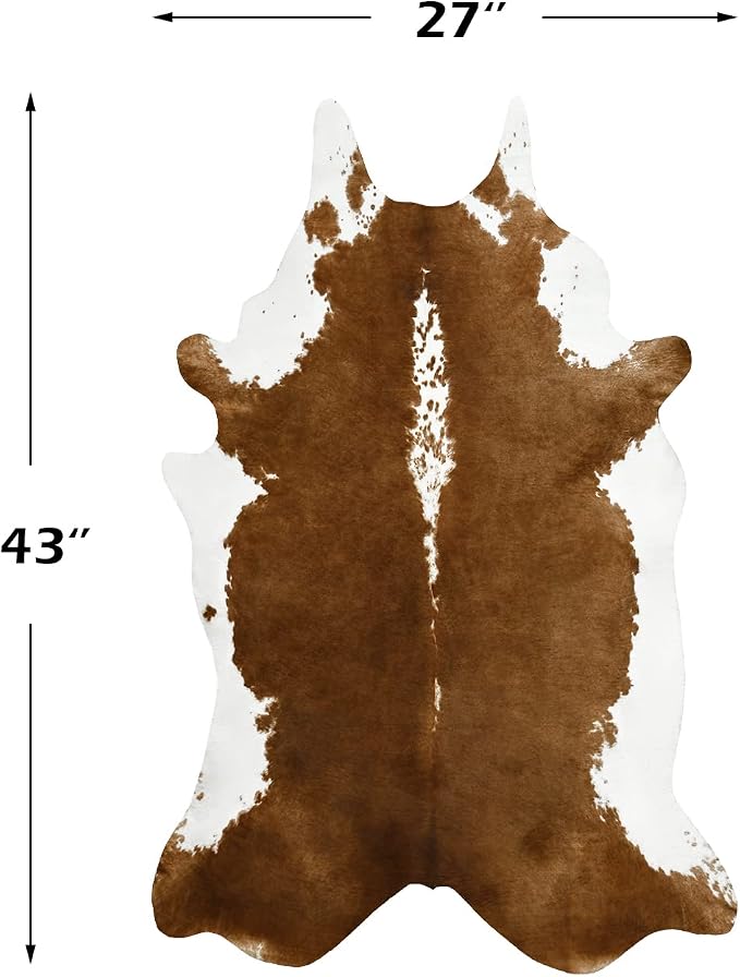 BENRON Small Cowhide Rug, Faux Cow Hide Rugs - Image 2