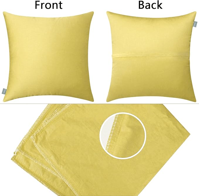 Thmyo 4-Pack 100% Cotton Comfortable Solid Decorative Throw Pillow Case - Image 7