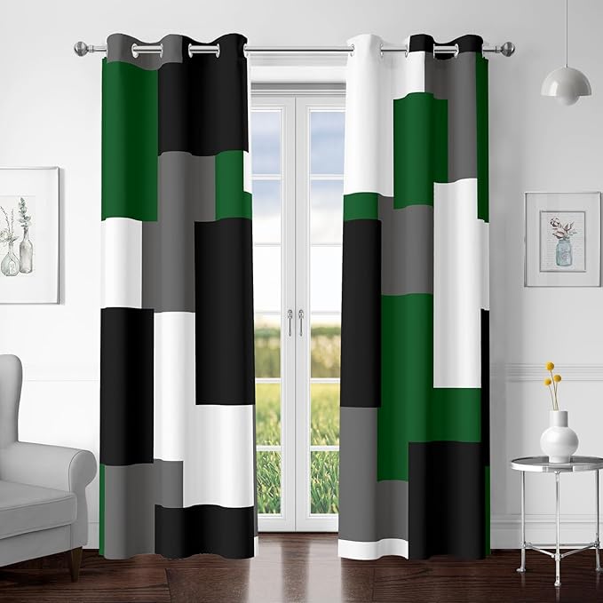 Tyrot Green 100% Blackout Curtains by TyrotHomeDecor