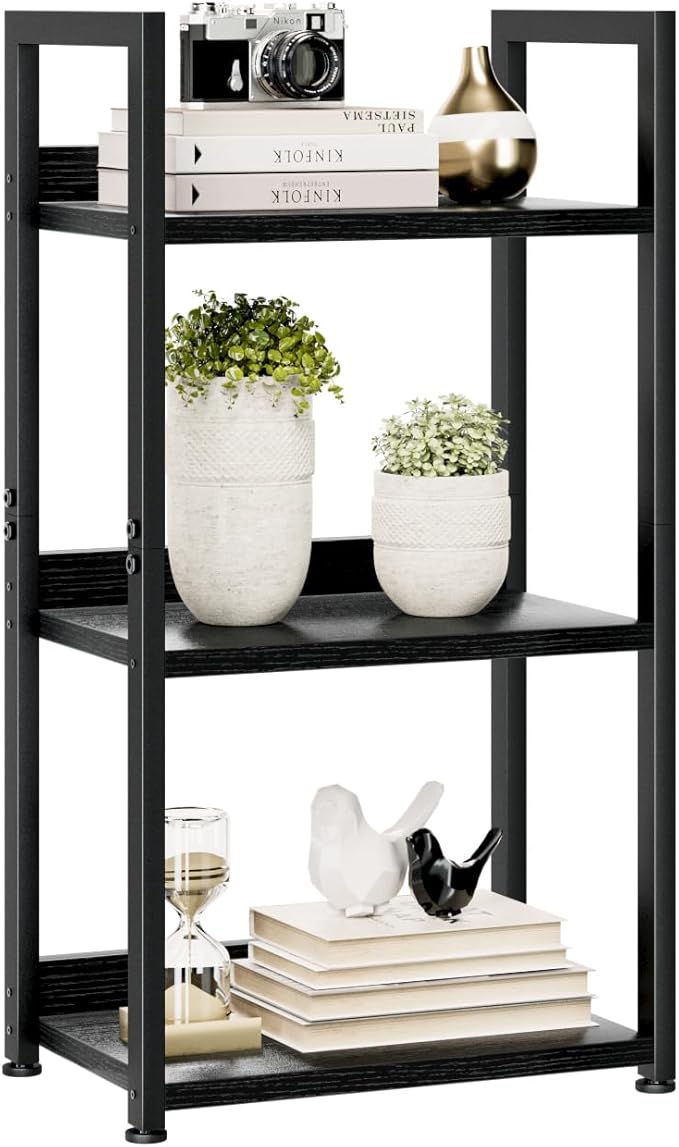 NUMENN Narrow Bookshelf, 3 Tier Bookshelves, Home Office Bookcase Shelf Storage by NUMENN