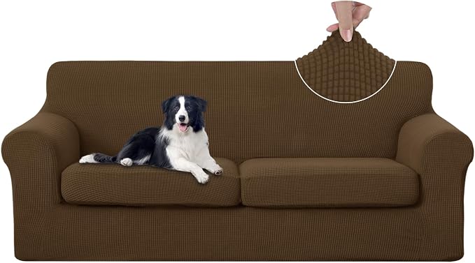U-NICE HOME 3 Pieces Stretch Couch Cover Sofa Cover Washable Sofa Slipcover by U-NICEHOME