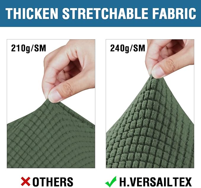 H.VERSAILTEX 3 Piece Stretch Sofa Covers - Image 3