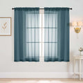 Window Sheer Curtains 54 inch Length, Soft Airy Light Filtering Sheer Curtain 2 by Home