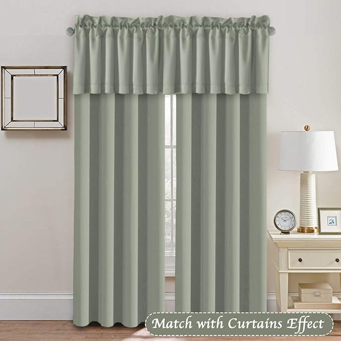 H.VERSAILTEX Blackout Valances for Windows, Kitchen Valance Curtains for Living - Image 3
