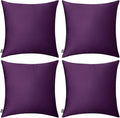 4-Pack 100% Cotton Comfortable Solid Decorative Throw Pillow Case, Thmyo Square by Thmyo