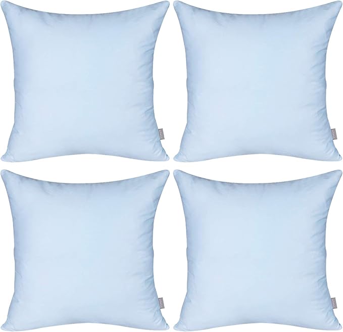 Thmyo 4-Pack 100% Cotton Comfortable Solid Decorative Throw Pillow Case by Thmyo