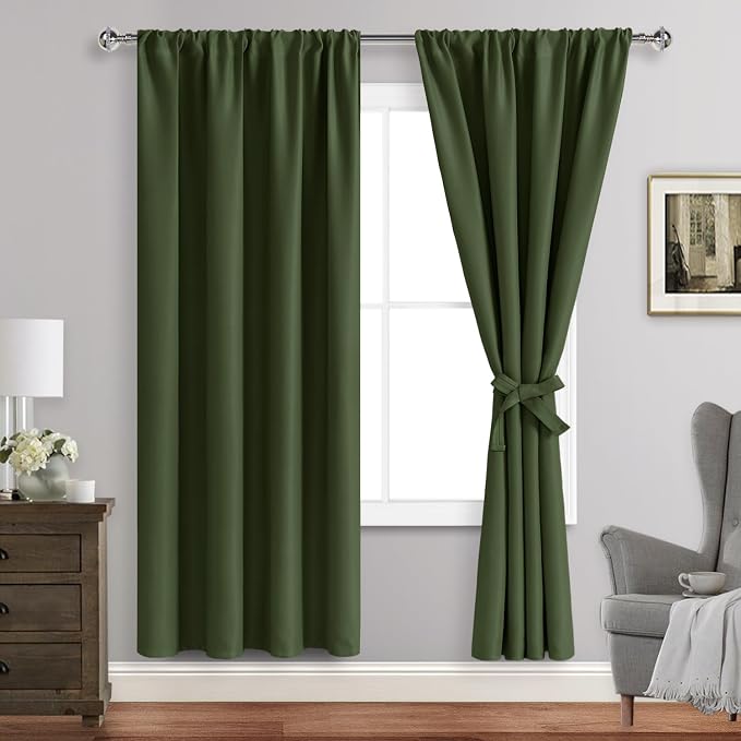 JIUZHEN Blackout Curtains for Bedroom– Thermal Insulated, Noise Reducing Room by JIUZHEN