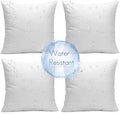 Ashler 16 x 16 Outdoor Pillow Inserts Set of 4 Water Resistant Throw Pillow by AshlerHomeDeco