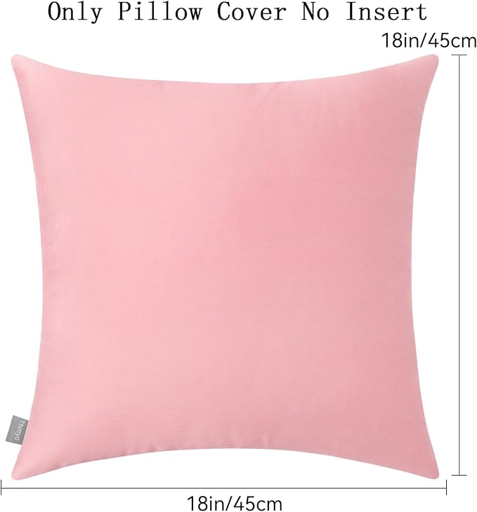 Thmyo 4-Pack 100% Cotton Comfortable Solid Decorative Throw Pillow Case Square - Image 6