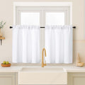 OVZME Pure White Kitchen Curtains by OVZME