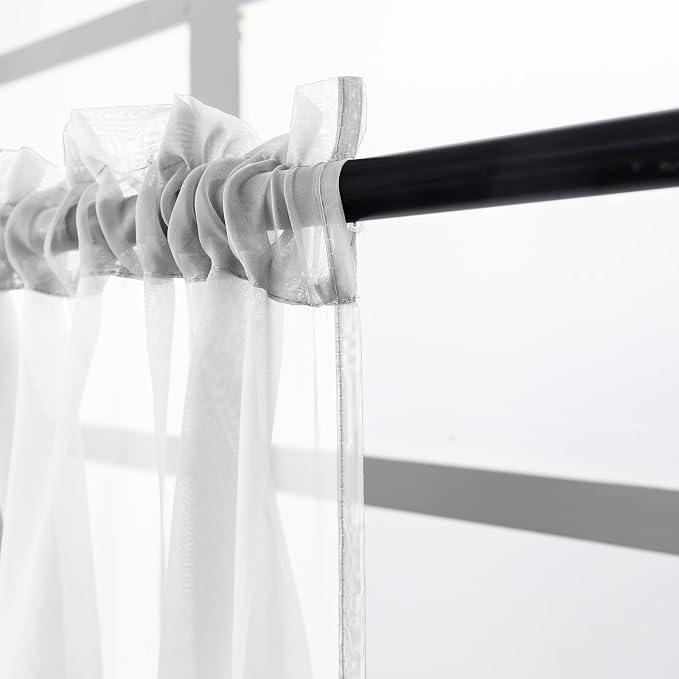 Beaded Triangle Sheer Valance Curtains - Image 5