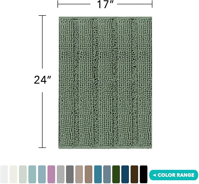 Turquoize Luxury Chenille Bath Rug - Image 2