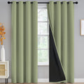 100% Blackout Curtains for Living Room, Thermal Insulated Blackout Curtains 96 by Yakamok