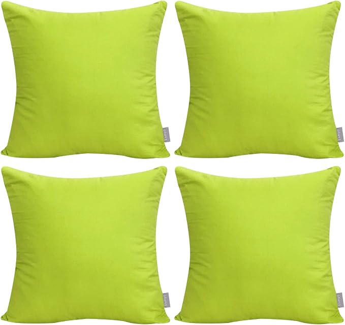 Thmyo 4-Pack 100% Cotton Comfortable Solid Decorative Throw Pillow Case by Thmyo