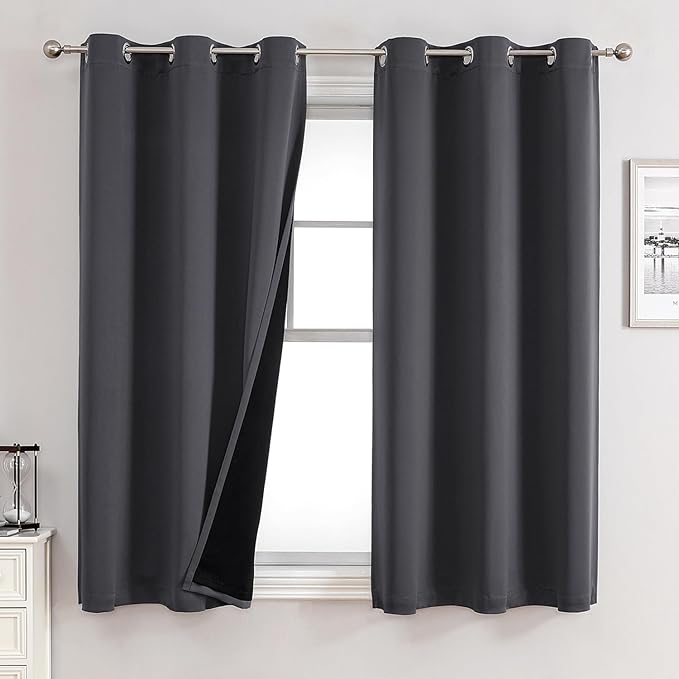 ChrisDowa 100% Blackout Curtains 63 inch Long by ChrisDowa