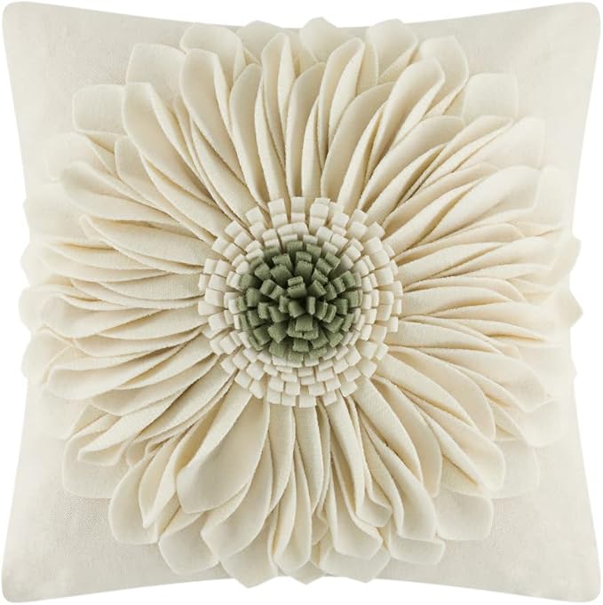 OiseauVoler 3D Sunflower Handmade Throw Pillow Covers Decorative Floral by OiseauVoler