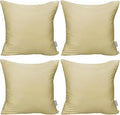 Thmyo 4-Pack 100% Cotton Comfortable Solid Decorative Throw Pillow Case Square by Thmyo