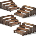 4 Set Wooden Tiered Riser Display Stands by Unknown