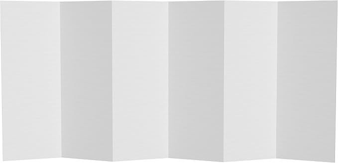 4 ft. Short White Temporary Cardboard Folding Screen by RedLantern