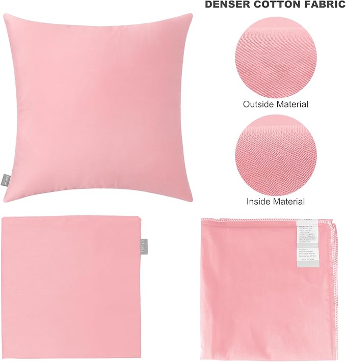 Thmyo 4-Pack 100% Cotton Comfortable Solid Decorative Throw Pillow Case Square - Image 7