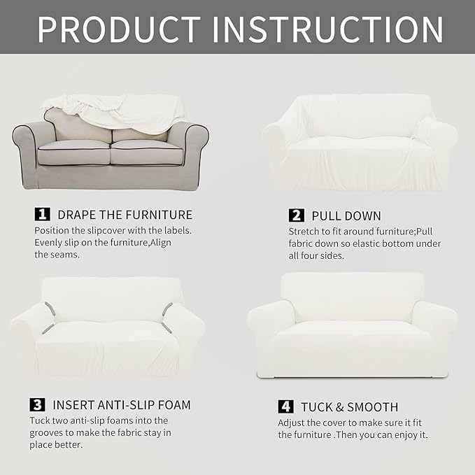 Easy-Going Stretch Loveseat Slipcover 1-Piece Sofa Cover Furniture Protector - Image 6