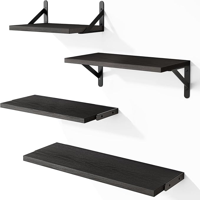 YGEOMER Black Shelves for Wall, Home Decor by YGEOMER