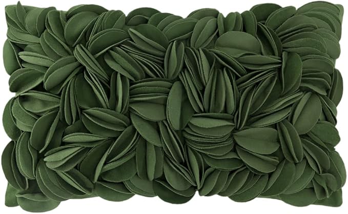 KINGROSE 3D Flower Throw Pillow Cover Solid Decorative Accent Pillow Case Soft by KINGROSE