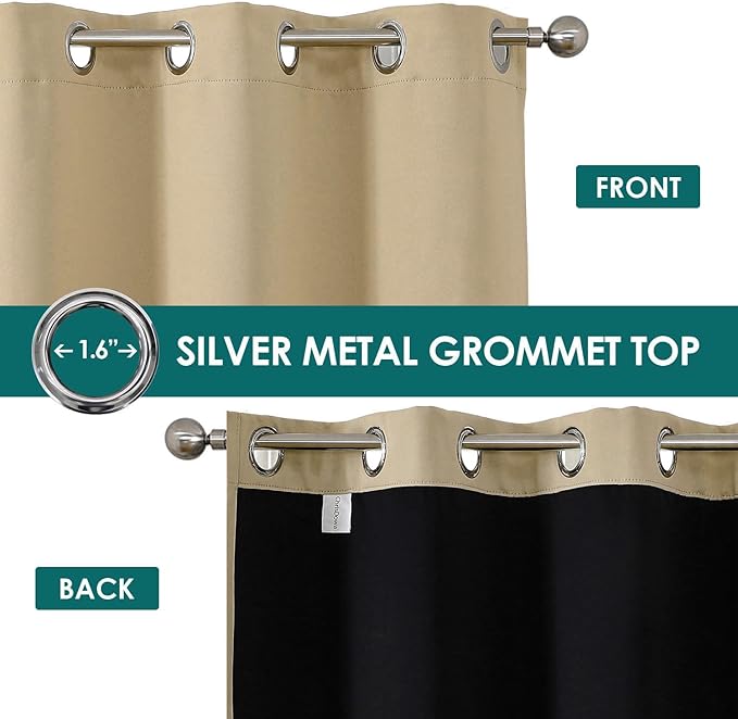 ChrisDowa 100% Blackout Curtains 80 inch Long - Image 3
