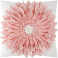 OiseauVoler 3D Sunflower Handmade Throw Pillow Covers Decorative Pink by OiseauVoler