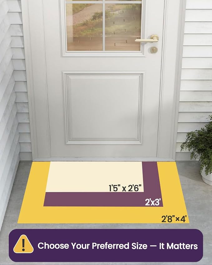 DEXI Front Door Mat Outside Entrance, Spring Entryway Doormat Dirt Trapper - Image 2
