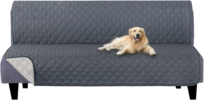 U-NICE HOME Futon Sofa Covers Reversible Sofa Slipcover Armless Cover Furniture by U-NICEHOME