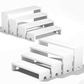 2 Set Large White Wooden Tiered Riser Display Stands by Unknown