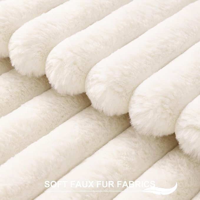 Pallene Faux Fur Plush Throw Pillow Covers 26x26 Set of 2, Luxury Soft Fluffy - Image 2