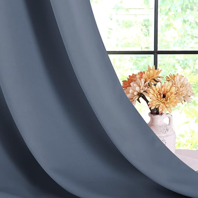 NICETOWN Thermal Insulated Curtains Blackout Draperies, Window Treatment Solid - Image 6