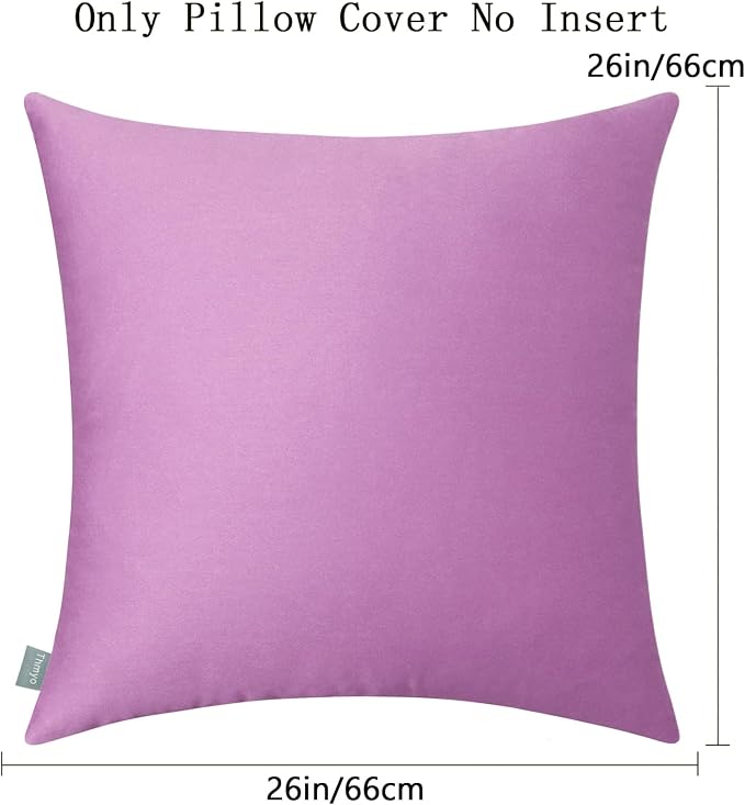 4-Pack 100% Cotton Comfortable Solid Decorative Throw Pillow Case, Thmyo Square - Image 5