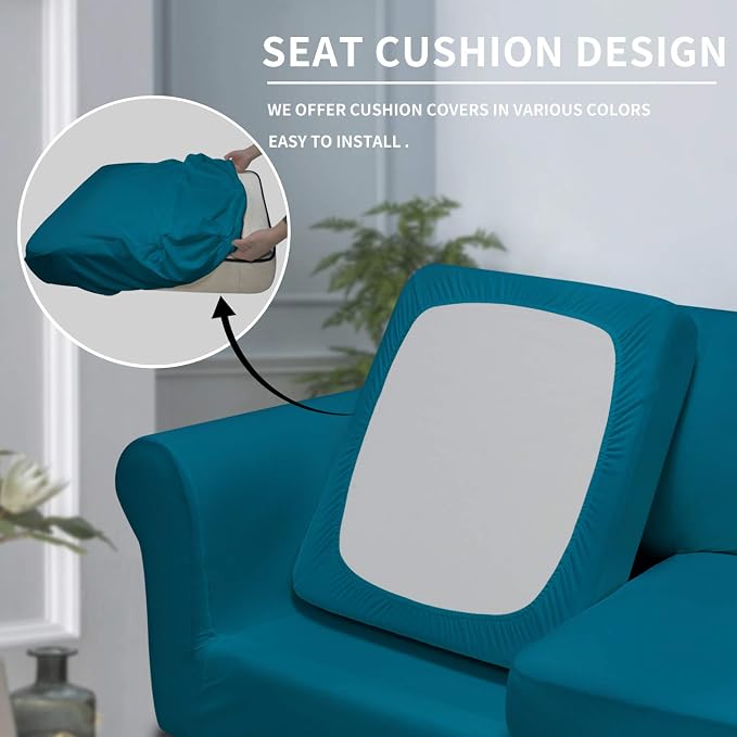 Easy-Going 4 Pieces Oversized Stretch Soft Couch Cover - Image 3