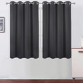 LEMOMO Blackout Curtains 66 x 54 Inch Long Dark Grey Curtains Set of 2 Panels by Lemomo