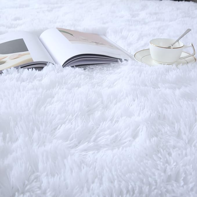 CAIYUECS Shag Area Rug, Indoor Ultra Soft Fluffy Plush Rugs - Image 5