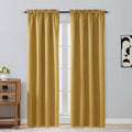OVZME Bright Gold Blackout Curtains by OVZME