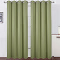 LEMOMO Blackout Curtains 52 x 84 inches Long Sage Green Curtains Set of 2 by Lemomo