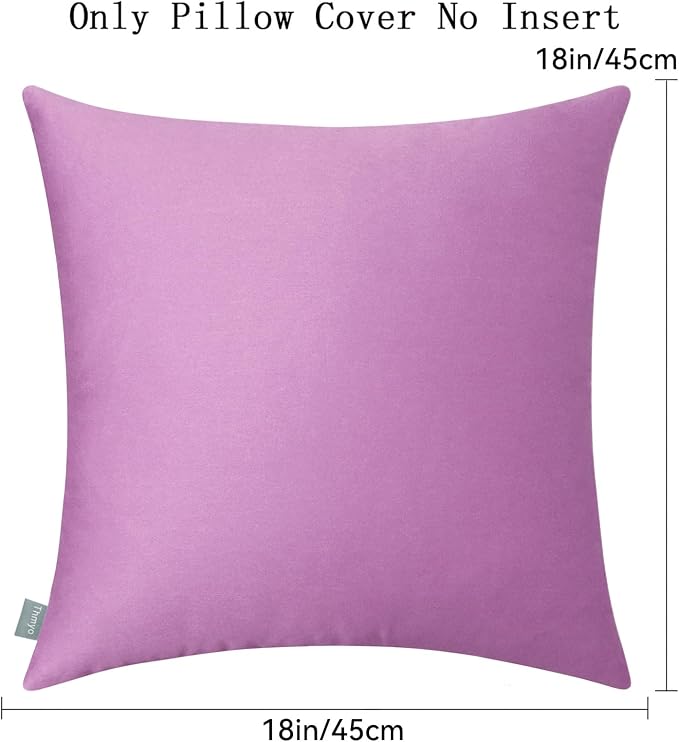Thmyo 4-Pack 100% Cotton Comfortable Solid Decorative Throw Pillow Case - Image 5
