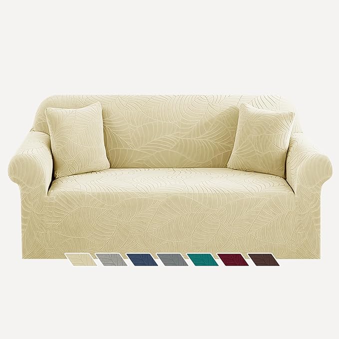 YEMYHOM Couch Cover Latest Jacquard Design High Stretch Sofa Covers by YEMYHOM