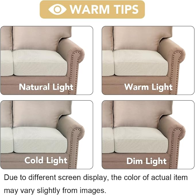 H.VERSAILTEX Super Stretch Individual Seat Cushion Cover Sofa Covers Couch - Image 7