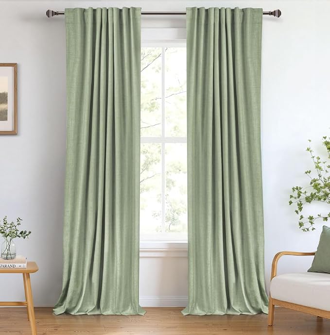 100% Blackout Shield Linen Blackout Curtains by 100BlackoutShield