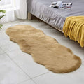Khaki Faux Fur Area Rug -Shaggy Sheepskin Fluffy Carpet Art Rugs Chic Floor Mat by Unknown