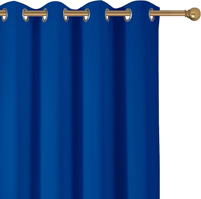 Diraysid Royal Blue Grommet Blackout Curtains - Image 7