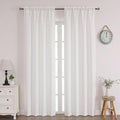 Chyhomenyc Bennet Natural Linen Curtains 90 Inch Length 2 Panels Set, Faux by Chyhomenyc