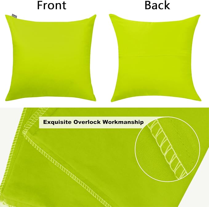 Thmyo 4-Pack 100% Cotton Comfortable Solid Decorative Throw Pillow Case Square - Image 6